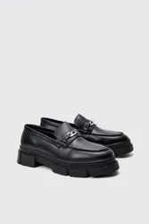 Herren Profilsohlen-Snaffle-Loafer Black Größe 44