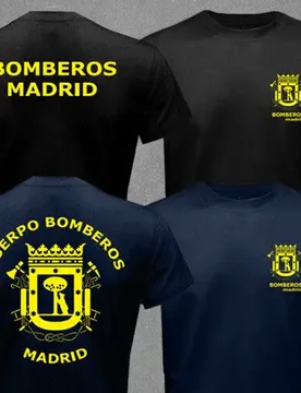Spain Madrid Firefighter Fire Brigade Cuerpo Bomberos T-shirt Short Sleeve Casual 100% Cotton Shirts - Aliexpress - FashionsVida