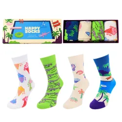 Mens 4-Pack Pool Party Multicolour Gift Set Cotton - Size Uk 4-7
