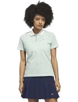 Golf Originals Polo All Over Trefoil, gruen/weiss m - Adidas - FashionsVida