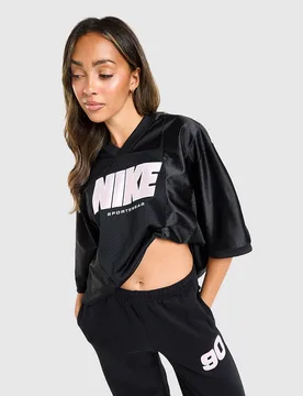 Womens Street Short Sleeve Jersey - Nero, nero nero Donna taglia M - Nike - FashionsVida