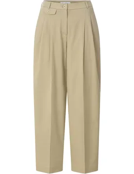 Cotton barrel pants with pleats female - 36 - FashionsVida