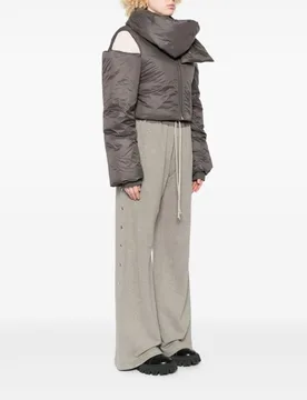 Giubbotto Puffer Cropped Donna Dirty Pearl - DS02E7727NP-88 - DRKSHDW BY RICK OWENS - FashionsVida