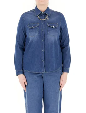 Camicia in jeans BLU SCURO 52 - ELENA MIRO' - FashionsVida