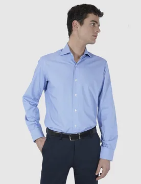 Camisa de punto de hombre regular lisa - Olimpo - FashionsVida