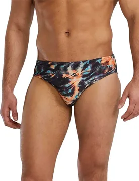 Durafast Elite Validus Swimming Brief Orange / Aqua / Black 30 Men - TYR - FashionsVida