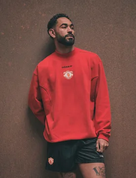 Manchester United x EQT Sweatshirt Red 2XL - Adidas - FashionsVida