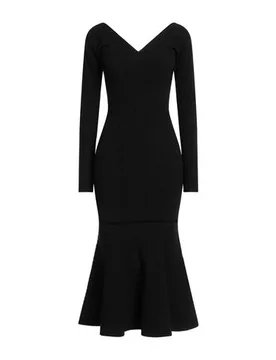 Midi-Kleid Damen Schwarz M,S Damen - Victoria - FashionsVida