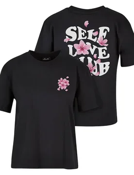 Miss T-shirt à Manches Courtes Self Love Club Black 4XL - TEE - FashionsVida