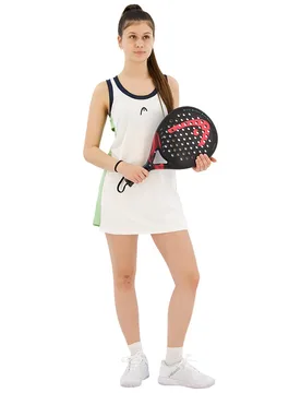Play Tech Sleeveless Dress White / Celery Gr XL - Head Racket - FashionsVida