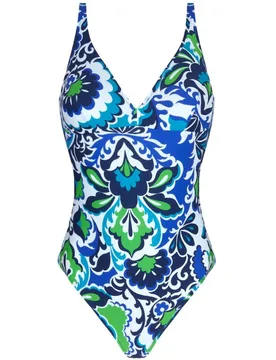 Bañador de mujer,capacidad escote pico sin aros pero con elasticos interior para mejor sujeccion y comodidad Tirantes regulables - Antigel - FashionsVida