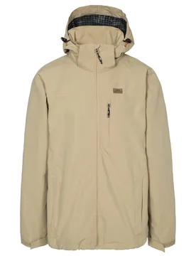 Mens Weir Waterproof Jacket - Tan - Size 2xs - Trespass - FashionsVida