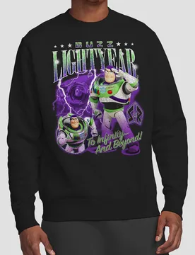 Unisex Toy Story Buzz Lightyear Homage Sweatshirt, Black Size: Large - Black - Size: L - Disney - FashionsVida