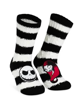 Unisex The Nightmare Before Christmas Fluffy Socks - Multicolor - Size: One Size - Disney - FashionsVida