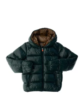 Piumino con cappuccio VERDE BOTTIGLIA 12 - Save the Duck - FashionsVida