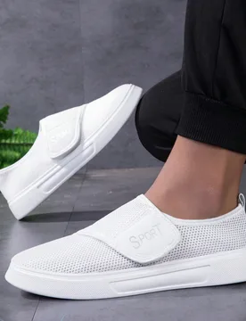 Zapatillas casuales transpirables de malla para hombres, mocasines ligeros y cómodos, suela blanda, adecuados para primavera/verano, talla 36-46 EUR4 - Shein - FashionsVida