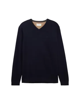 XL basic v-neck knit male - XL - FashionsVida