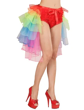 Tutu mit Schleppe Kostümzubehör bunt 55cm - female - Widmann - FashionsVida