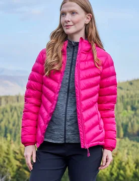 Seasons Womens Padded Jacket - Bright Pink - Bright Pink - Size: 12 - Mountain Warehouse - FashionsVida