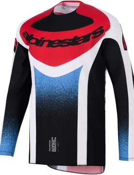 Maglia Moto Cross Enduro TECHSTAR KNIF Nero Bian taglia S - Alpinestars - FashionsVida