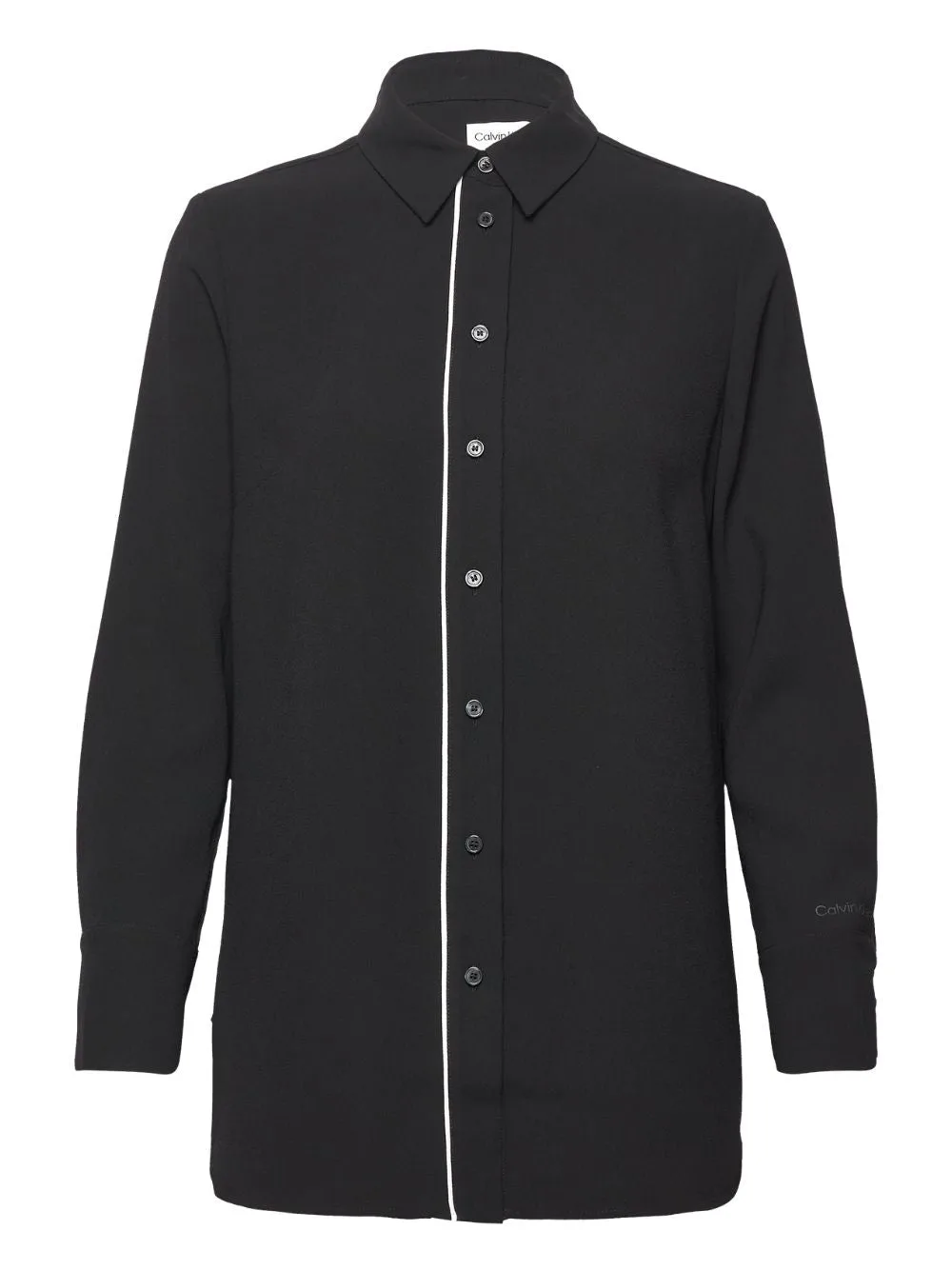 BLUSA CREPE TIPPING BLOUSE - Calvin Klein - FashionsVida