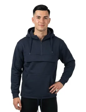 Sweat à Capuche Sweat Pull Over Navy S - Build Your Brand - FashionsVida