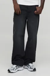 Mens Basic Relaxed Fit Jeans - Black Cotton - Size 46 Regular