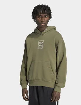 Mens FELPA CON CAPPUCCIO ELEVATED GFX - Verde, verde verde Uomo taglia M - Adidas - FashionsVida