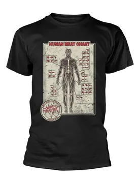 T-Shirt - Human Meat Chart - S - für Männer - Größe S - schwarz - Lizenziertes Merchandise! - Männer - male - Cattle Decapitation - FashionsVida