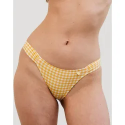 Braga de bikini brasileña de cuadros vichy