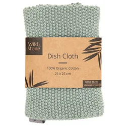 Organic Cotton Dish Cloth - Moss Green