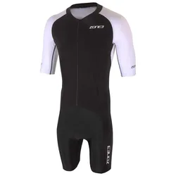 Lava Long Distance Aero Short Sleeve Trisuit Black / White / Red L Men