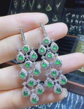 Natural A jadeite ice green stud earrings and earrings (choose one of the best in diversity) - Aliexpress - FashionsVida