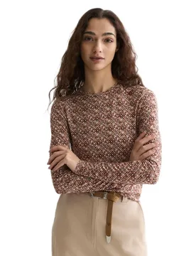 T-shirt à Manches Longues U9b01615t Tiles Flower Doeskin M - Scotch & Soda - FashionsVida