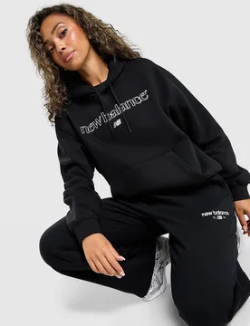 Womens Outline Overhead Hoodie - Nero, nero nero Donna taglia XS - New Balance - FashionsVida