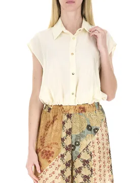 Dixie Camicia cropped BURRO S - Dixie - FashionsVida