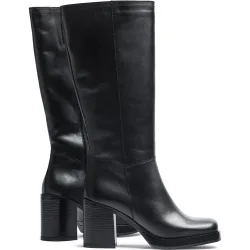 Botas de tacón de mujer de piel