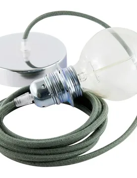 Cables Lampe Suspendue Pendel Pour Abat-jour Rc63 2 M Greyish Green / Chrome Plated One Size - Creative - FashionsVida