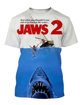 Horror Movie Jaws T-Shirts Shark 3D Printed Streetwear Men Women Fashion Oversized Short Sleeve T Shirt Kids Tees Tops Clothing - Aliexpress - FashionsVida