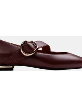 Bailarinas burdeos piel hebilla - Gioseppo - FashionsVida