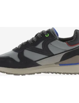 Zapatillas deportivas de hombre de nylon con piezas de color y serraje - Victoria - FashionsVida