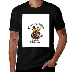 The Muppets Christmas Carol T-Shirt Simple Solid Color Crew Neck Tee T-Shirt