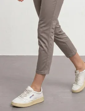 Slim Leg Hose im Satin-Look female Braun - Street One - FashionsVida
