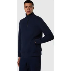 Sudadera de hombre técnica algodón y poliéster half zip