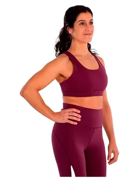 Haut De Sport Maintien Moyen Silky Mesh Purple. M - Rox - FashionsVida