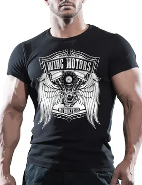 Motorbike Motorcycles American Motorcyclist Rider Wing Motors T-Shirt. Summer Cotton O-Neck Short Sleeve Mens T Shirt New S-3XL - Aliexpress - FashionsVida