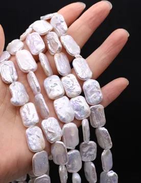 Natural Freshwater Pearl Beads Rectangle Baroque Pearl Spacer Beaded for Making DIY Jewerly Necklace Bracelet 12x17mm - Aliexpress - FashionsVida