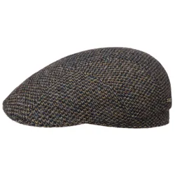Portrush Wool Flat Cap by - blue - Size: XL (60-61 cm)