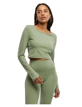 Haut à Manches Longues Sports Matcha Green S - Urban classics - FashionsVida