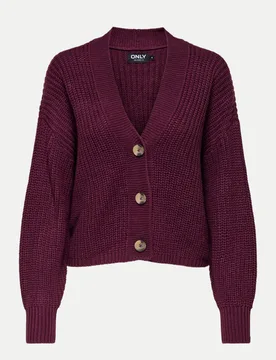 Struktur Strickjacke Carol Violett XL - Only - FashionsVida